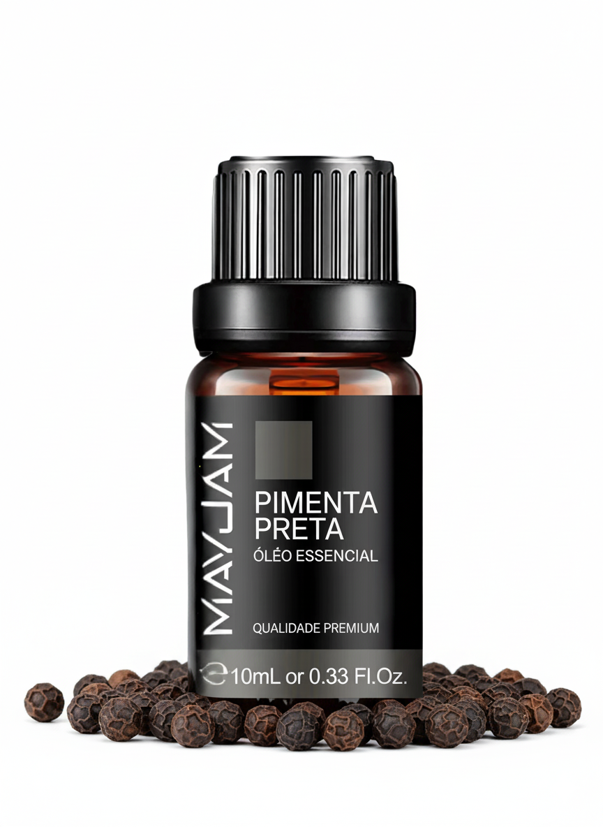 Óleo Essencial de Pimenta Preta 10ml Mayjam