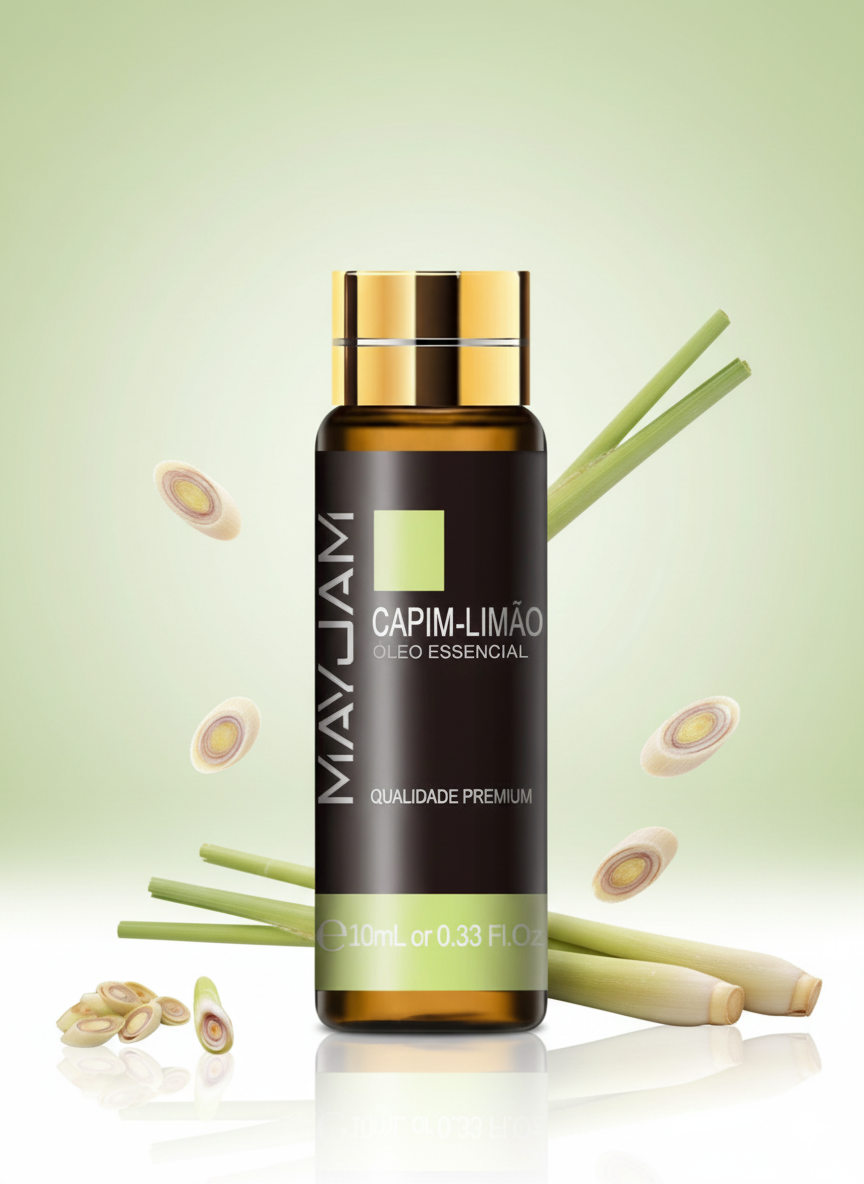 Óleo Essêncial Capim-Limão 10ml Mayjam