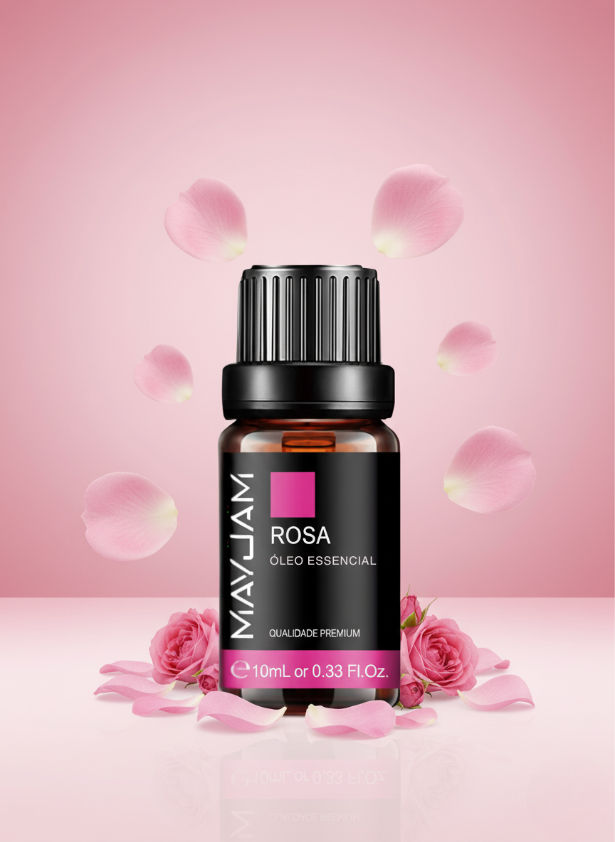 Óleo Essencial de Rosa 10ml Mayjam