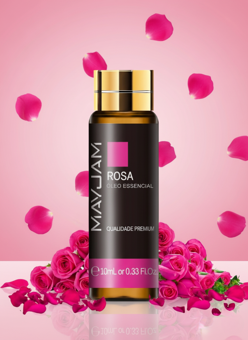 Óleo Essencial Rosa 10ml Mayjam