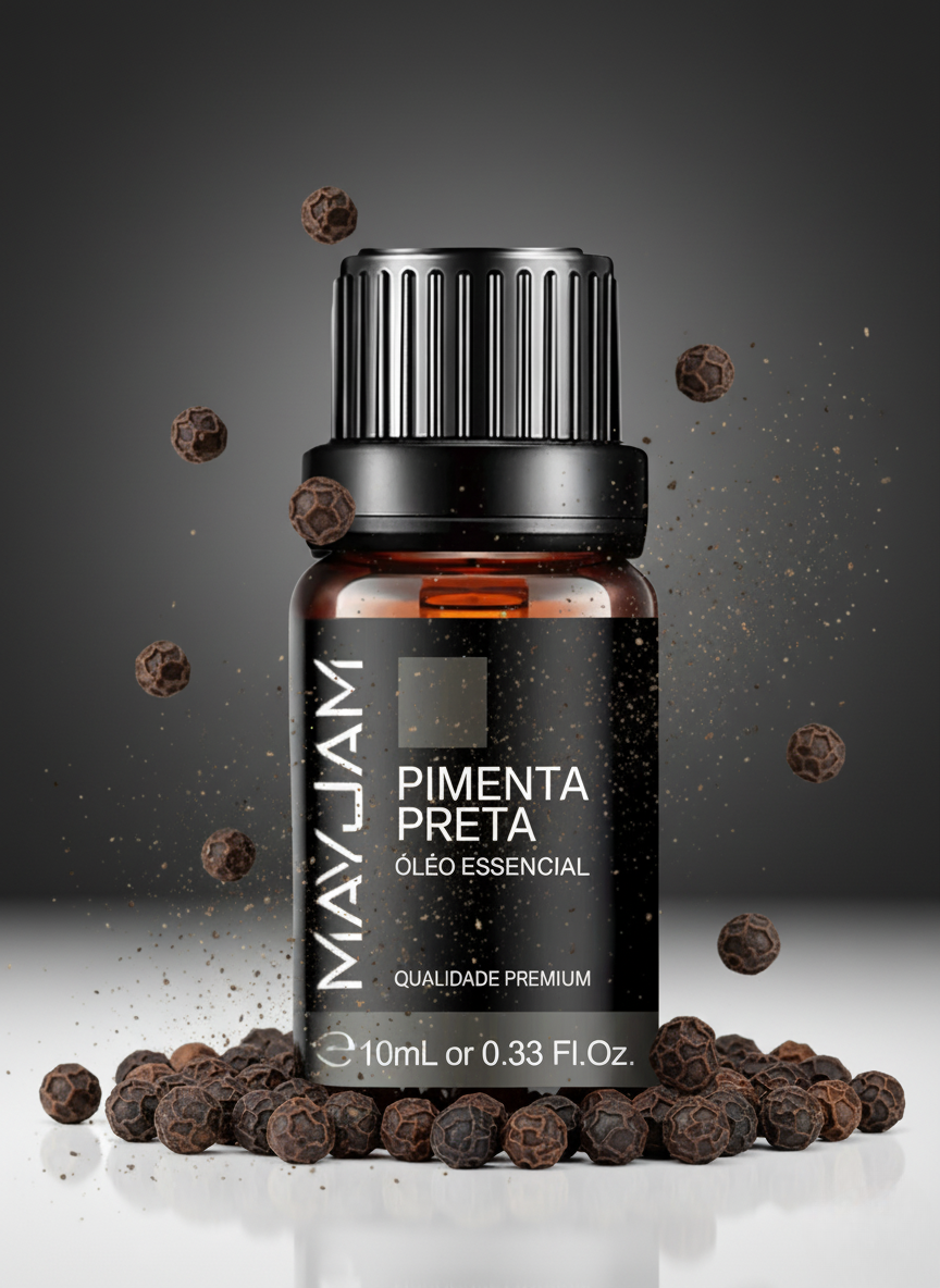 Óleo Essencial de Pimenta Preta 10ml Mayjam
